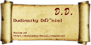 Dudinszky Dániel névjegykártya